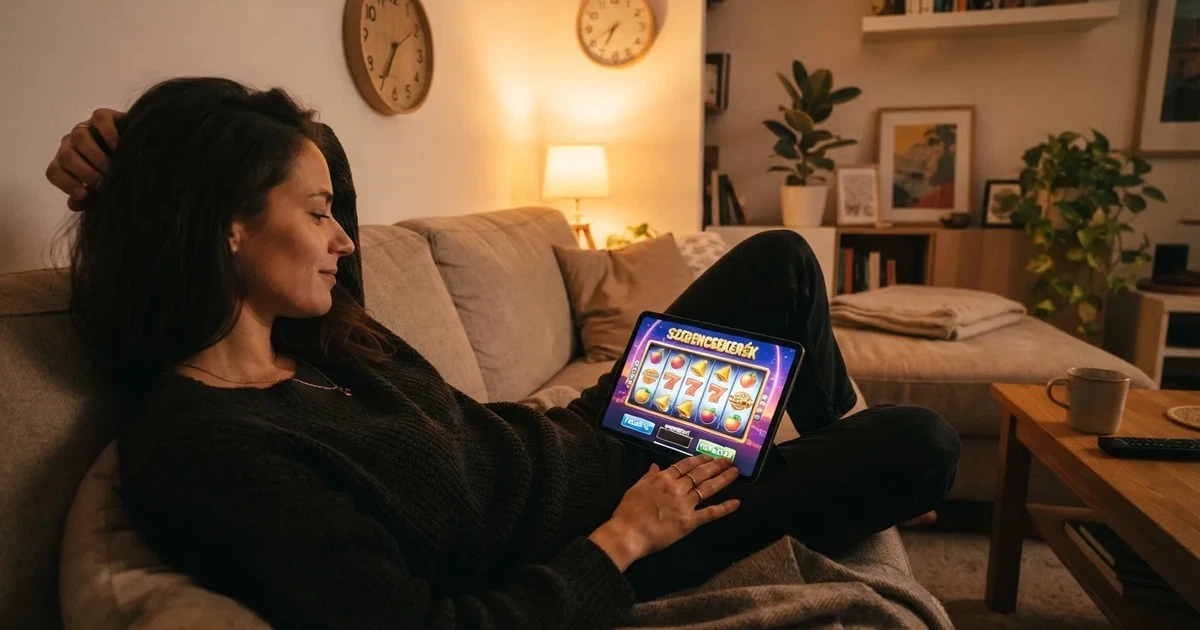 Egy ember a kanapén elgondolkodva néz egy táblagépet, mögötte falióra — 10 ingyenes pörgetés magyarországon